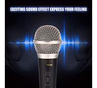 RASTKY Karaoke de Micrófono con Cable Dinámico Profesional y - Sonido Claro con Patrón Súper Cardioide, Cuerpo de Aleación de Zinc, Cable, Hogar Ideal, Eventos y Conferencias