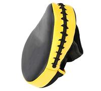 RASTKY Kick Pad Focusing Pad Guante de Boxeo Protector para Taekwondo, Almohadilla de Kickboxing Transpirable Resistente Al Desgaste Negro+Amarillo 9.6x7.3x1.6in para Karate, Taekwondo