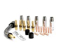 RASTKY Kit de Ajuste de Soldadura Consumible para Antorcha 15AK, Fácil de Instalar, a Juego para Dispositivo MIG, Juego de 24 Piezas para Entusiastas de la Soldadura (0,8 mm)