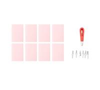 RASTKY Kit de Cortador de Linóleo de Bloques de Talla de Goma para Hacer Sellos con 8 Piezas de Bloques de Talla Rosa para Impresión en Bloque Suministros de Impresión para Entusiastas del Arte