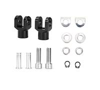 RASTKY Kit de Montaje de Estriberas Aluminio Negro 29 Mm/1,1 Pulgadas Kit de Tuercas de Tornillo Accesorio de Montaje de Pedal Compatible con