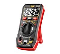 RASTKY Kit de Multímetro Digital de Mano con Retroiluminación para Pruebas Eléctricas, Medidor de Voltaje, Multímetro para Aplicaciones Domésticas (rojo)