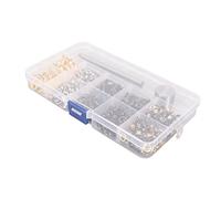 RASTKY Kit de Ojales de 4 Mm con 280 Juegos en 4 Colores, Incluidos Oro, Plata, Cobre Antiguo y Negro Plateado, Completo con 3 Herramientas de Instalación para Proyectos, Costura y Manualidades