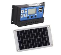RASTKY Kit de Paneles Solares de Polisilicio de 8 W Impermeables para Exteriores con Controlador de Carga de 100 A para Uso de Emergencia Cable de Abrazadera de Batería para Vehículos de Viaje