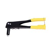 RASTKY Kit de Remachadora Manual, Pistola Remachadora de Mano de Obra Fina para Trabajadores Artesanales de Bricolaje, Acero Al Carbono, Amarillo (9.5in)