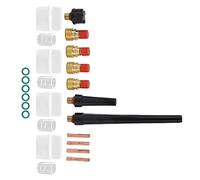 RASTKY Kit de Soplete de Soldadura TIG de 300A, Pinzas de Cobre Resistentes, Tapas Traseras de Vasos de Vidrio para Modelo WP-9 20 25 para Entusiastas de la Soldadura de Metal