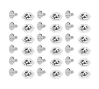 RASTKY Kit de Tornillos y Remaches Hexagonales de Aleación de Zinc, 50 Uds., 12mm, para Sujeción de Cuero, Uso Versátil para Cinturones, Bolsos, Zapatos, Chaquetas (SILVER)