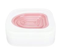 RASTKY Kitty Toilet Trainer Asiento para Orinal Diseño de Inodoro Falso Acanalado Fácil de Usar, Ideal para Suministros para Gatos, ABS Tamaño: 14.4x12.8x4.7in (Pink)