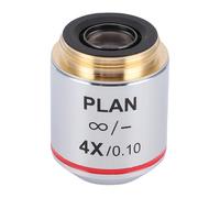 RASTKY Lente de Microscopio 4X de Alta Resolución para Microscopio Biológico de Imágenes Claras, Interfaz Universal, Investigación Educativa, Aleación de Aluminio