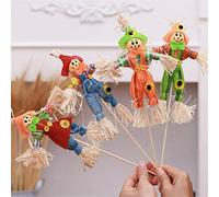 RASTKY Lindo Espantapájaros De Pie Decoración De Halloween Centro Comercial Adorno De Bar, 4 Piezas Espantapájaros De Moda De 13.3"para Jardín Otoño Decoración De Acción De Gracias Escuelas Casas