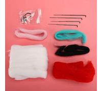 RASTKY Lindo Fieltro de Lana Artesanal Conjunto de Fieltro de Lana para Niños Adultos Herramienta Hecha a Mano Sandía Zanahoria Melocotón Fresa (de 4)