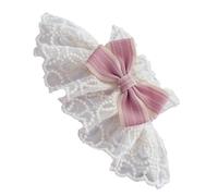 RASTKY Lindo Gato Encaje Lazo Bufanda Ligero Estilo Princesa Flora Encaje Babero Collar para Cachorros Rosa Poliéster Elegante (M)