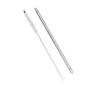 RASTKY Llenador de Botellas de Cerveza con Resorte de Acero Inoxidable Duradero con Cepillo de Limpieza, Práctico Palo de Embotellado de Acero Inoxidable, 1 Juego de Llenado de Botellas para