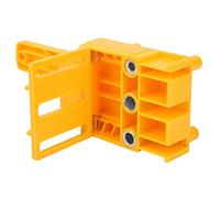 RASTKY Localizador de Perforación de Orificios Rectos para Carpintería de Plástico ABS, Guía de Perforación para Empalmes de Madera de Precisión, Herramienta Manual Compacta y Portátil (YELLOW)