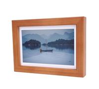 RASTKY Marco de Fotos con Pantalla de Tinta de Papel Electrónico, Marco de Fotos Electrónico de Madera Elegante a Todo Color para el Hogar, 7,3 Pulgadas, E6, 800x480