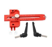 RASTKY Mejore su Carpintería con la Plantilla para Sierra de Mesa con Rodillo y Medición de Escala doble: Reemplazo de Ranuras en T de 3/4x3/8 y 3/8x1/4 PulgadasAplicaciones de Corte Versátiles (rojo)