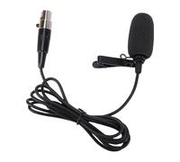 RASTKY Micrófono de Solapa Lavalier Micrófono de Condensador con Clamp/Holder de Transmisor Inalámbrico de Petaca Cable XLR de 4 Pines Calidad de Sonido Clara para Actividades en Interiores y