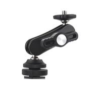 RASTKY Mini Cool Ball Dead Adaptador Soporte de Rótula Dual para Cámara Luz LED Micrófono Flexible Estable Aleación de Aluminio Negro Ligero Portátil