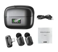 RASTKY Mini Micrófono Inalámbrico con Clamp/Holder Reducción de Ruido Avanzada por IA Micrófono de Solapa con de Voz para Entrevistas, Calidad de Sonido de Estudio, Duración de Batería de 20 Horas,