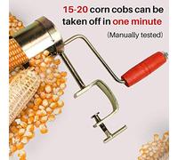 RASTKY Mini Pelador de Maíz Manual, Máquina Trilladora Eficiente para Trilla Rápida de Mazorcas de Maíz, Suministros de Cocina para Cocineros Caseros Ocupados, Hierro Dorado (SILVER)