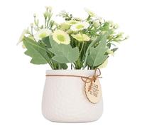 RASTKY Mini Plantas en Macetas Falsas, Material de PVC, Margaritas Artificiales Realistas, Decoración del Hogar para Interiores y Exteriores, Seres Queridos, No Tóxicas