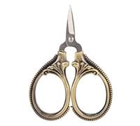 RASTKY Mini Tijeras Retro Vintage con de Grabado, Tijeras de Bordado de Acero Inoxidable para Manualidades, Mini de Costura Verde Vintage para Tela, Papel, Tamaño de 1,7 X 2,4 Pulgadas