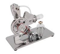 RASTKY Modelo de Motor Stirlingngine LED Colorido, Juguete de Potenciador de Electricidad Nacional para Niños y Adultos, Diseño Seguro, Divertido Kit de STEMning con Fácil y Aluminio (Silver)