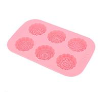 RASTKY Molde para Hacer con Diseño Hermoso de 6 Ranuras, Seguro para Horno Microondas, para/chocolate Casero, Silicona/rosa/25 * 16 * 2 Cm