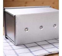 RASTKY Molde para Pan Tostado de Cocina Antiadherente con Tapa para un Calentamiento Uniforme y un Efecto de Piel crujiente; Perfecto para Hacer Pan, Paté, Tostadas; Material de Aluminio Resistente