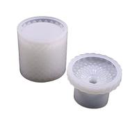 RASTKY Moldes de Resina de Silicona para Bricolaje, Molde de Recipiente Reutilizable Liso para Resina Epoxi, Fabricación de Velas, Ocasión, Trabajo Hecho a Mano, Silicona Blanca Tipo 1