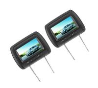 RASTKY Monitor para Reposacabezas de Coche, 2 Unidades, Reproductor de Vídeo LCD HD de 7 Pulgadas con Transmisor Infrarrojo de Doble Canal, a Distancia Inalámbrico, para