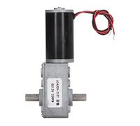 RASTKY Motor de Engranaje Autoblocante de 12V CC de Doble Eje de Alta Torsión con Rotación CW CCW para Automatización de Oficinas Aluminio Premium (35RPM)