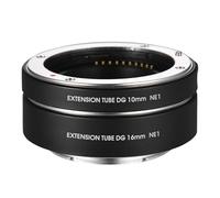 RASTKY NE1 Juego de Tubos de Extensión Macro de 10 Mm y 16 Mm para A7 A7R A7S NEX7 NEX6 NEX-5N NEX-5C, Anillo de Extensión Macro para Cámara de Conexión, Metal Negro, 2,4 X 2,4 X 1,1 Pulgadas