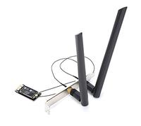 RASTKY NGFF M.2 Conector de Red Inalámbrico PCB Negro ABS Adaptador WiFi Doble Frecuencia 2.4Ghz/5Ghz BT 4.0 867Mbps/300Mbps para 10 X Antenas Externas (Incluye Antena Externa)