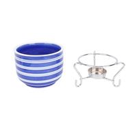 RASTKY Olla de Fondue de Queso de Cerámica Impresa a Mano Elegante Diseño Europeo para Reuniones y Fiestas Familiares, 18.98oz, 6 Accesorios