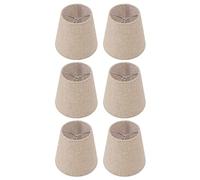 RASTKY Pantallas de Lámpara Pequeñas de Lino con Clamp/Holder de 6 Piezas Bombillas de Vela E14: Accesorios de Iluminación Versátiles Decoración del Hogar, Lámparas de Mesa Perfectas, Candelabros y