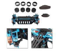 RASTKY Parachoques de Marco de Distancia Entre Ejes RC de Aleación de Aluminio Duradero con Amortiguadores para Modelo de Coche TT01 1/10 RC, Base de Motor Estable, Reducción de Golpes, Apto para