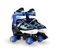RASTKY Patines con Luz para Niños Patines en Línea de Tamaño Ajustable Ecológicos para Niñas de 5 a 8 Años Ideal para Niños de 6 a 12 Años Rosa//Rojo (L)