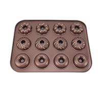 RASTKY Pattern Donut Bakeware Molde para Pasteles Antiadherente de 12 Cavidades para Amantes de la Repostería Casera y Entusiastas del Bricolaje (Escribe un)
