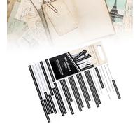 RASTKY Pegatinas para álbumes de Recortes Estilo Máquina de Escribir Vintage, Decoración Estética Inspiradora para Planificador de Diario para Entusiastas del Bricolaje (Líneas de melancolía)