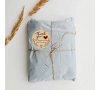 RASTKY Pegatinas Retro con Clase de 1 Pulgada de Agradecimiento por Apoyar a Mi Pequeña Empresa para Bolsas, Cajas para Bodas, Acción de Gracias, Fiestas de Cumpleaños | 500 Piezas (C)