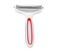 RASTKY Peine para Quitar el Pelo de Mascotas 2 en 1, Peine para Quitar el Pelo, Cepillo de Aseo, Rastrillo para la Capa Inferior, Cuchillas de Acero Inoxidable, Fácil de Limpiar, Cómodo para Perros