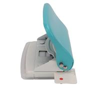 RASTKY Perforadora de Mano con Cuerpo de Metal con 10 Agujeros y Borde Incisivo, Ideal para Encuadernación y Documentación, Cuenta con Reglas de Posicionamiento Almohadilla de Base de Plástico,