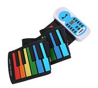 RASTKY Piano de Teclado Suave Enrollable de Silicona de 49 Teclas, Juguete Portátil para Niños Principiantes con 128 Tonos y Ritmos, Función de Grabación, para Entusiastas de la Música Silicona