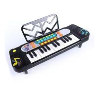 RASTKY Piano Eléctrico de 37 Teclas para el Aprendizaje Musical de Niños, Teclas Estándar con Múltiples Modos, Fácil Operación para Desarrollar Habilidades Musicales, Funciona con Pilas (con Hojas