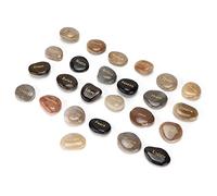 RASTKY Piedra de Grabado, Rocas de Río para Meditación, Guijarros Ornamentales Pulidos para Plantas, 25 Guijarros de Piedra Yuhua para Poder Mágico y Regalos, Adecuados para Amigos y Familiares