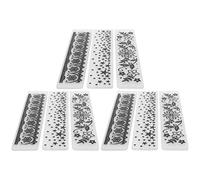 RASTKY Plantilla de Manualidades de Papel para Carpeta de Grabado en Relieve de Plástico de 9 Piezas, Plantilla de Bricolaje Cóncava-convexa Resistente Al Desgaste para Hacer Tarjetas, 5,8 X 1,2