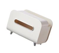 RASTKY Porta Pañuelos Multifunción Elegante Organizador de Pañuelos para Decoración del Hogar, Ligero 8,3x4,9x5,9 Pulgadas (Blanco Crema)