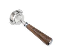 RASTKY Portafiltro de café de un Pico de 58 Mm, Acero Inoxidable, sin Fondo, Fácil de Limpiar para SEMRMO, Lancherio, Jinbali, Feima (Escriba una rama de ácido negro)