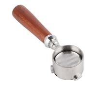 RASTKY Portafiltro sin Fondo de Acero Inoxidable con 3 Orejas con Diseño Desmontable para Hacer un café Más Sabroso en el Hogar, la Cocina, la Oficina y las cafeterías. de Caoba 1x Portafiltro de